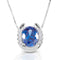 Kelly Herd Blue Stone Horseshoe Necklace